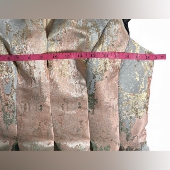 Vince Camuto Metallic Brocade Fit & Flare Dress – Size 12 Holiday Party Dress - Picture 15 of 16